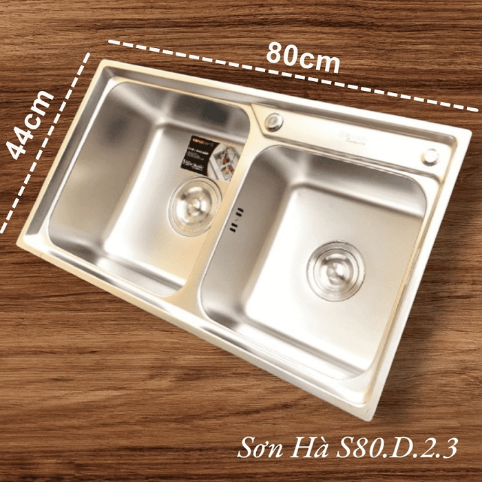 Chậu inox Sơn Hà 2 hộc đều Chậu inox Sơn Hà 2 hộc đều