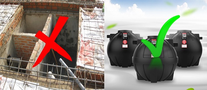 Ưu điểm Bồn tự hoại so với Bể phốt truyền thống Ưu điểm Bồn tự hoại so với Bể phốt truyền thống