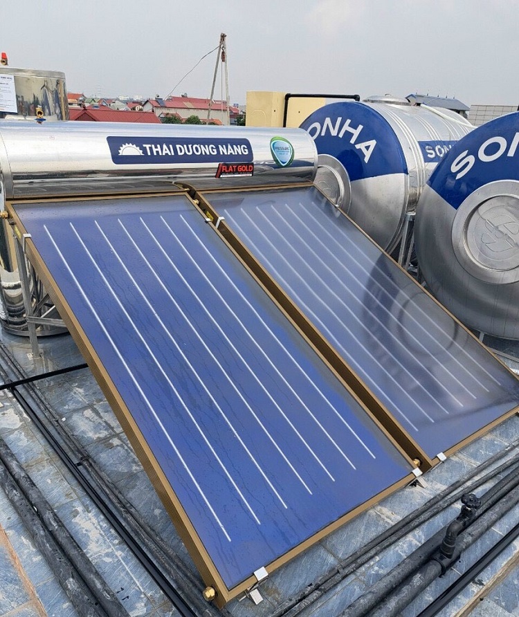 Năng lượng mặt trời Sơn Hà dạng tấm phẳng 300L Năng lượng mặt trời Sơn Hà dạng tấm phẳng 300L