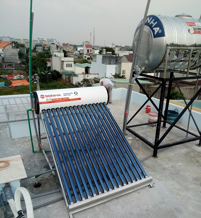 Máy nước nóng mặt trời Sơn Hà ECO lắp thực tế tại Thành phố Hồ Chí Minh Máy nước nóng mặt trời Sơn Hà ECO lắp thực tế tại Thành phố Hồ Chí Minh
