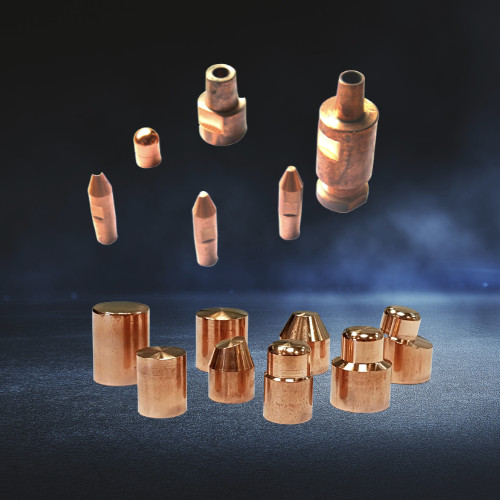 Điện cực hàn chịu nhiệt cao làm từ vật liệu có nhiệt độ nóng chảy lớn, có thể giữ dòng hàn ổn định, giảm mài mòn Điện cực hàn chịu nhiệt cao làm từ vật liệu có nhiệt độ nóng chảy lớn, có thể giữ dòng hàn ổn định, giảm mài mòn