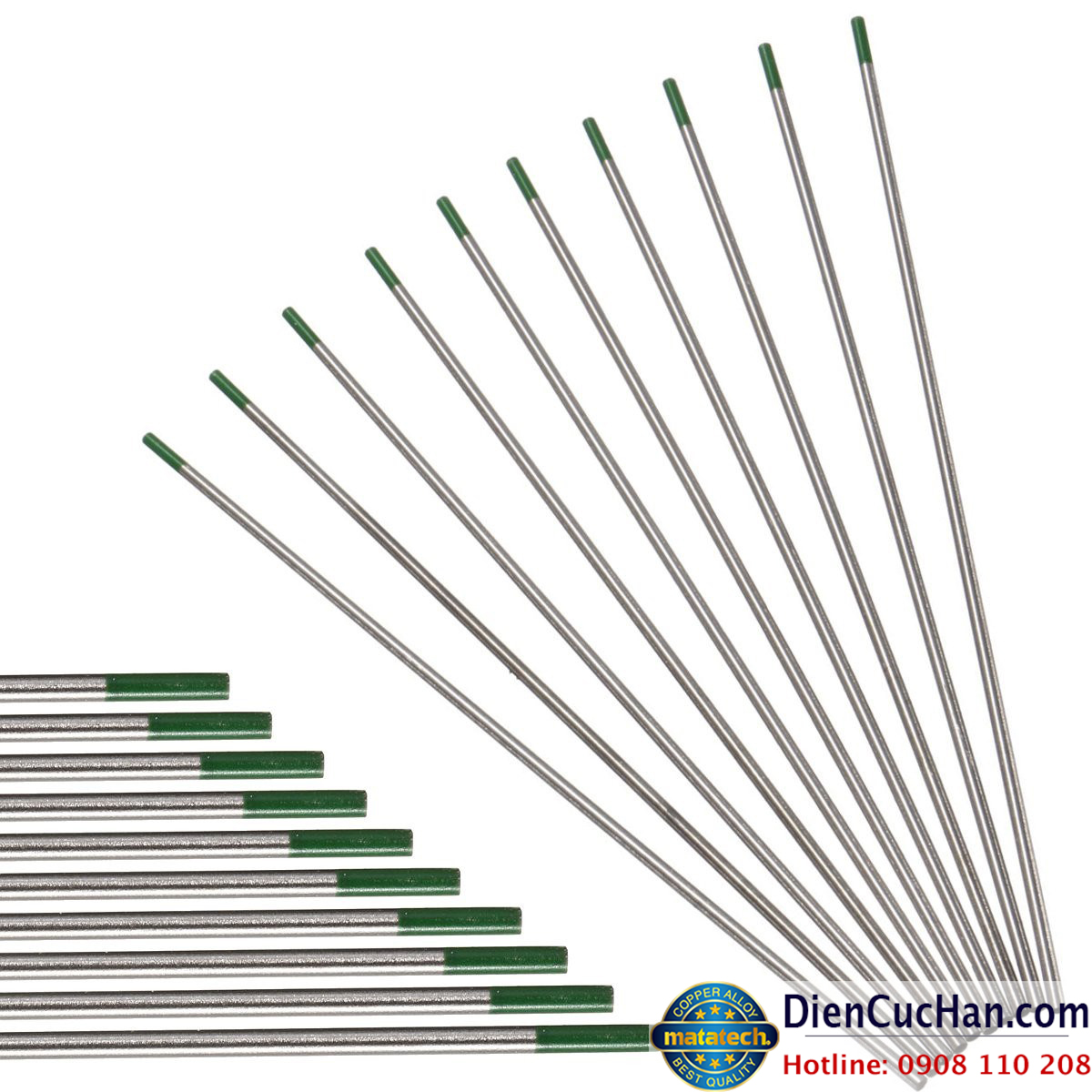 Điện cực hàn Vonfram có nhiều loại Điện cực hàn Vonfram có nhiều loại