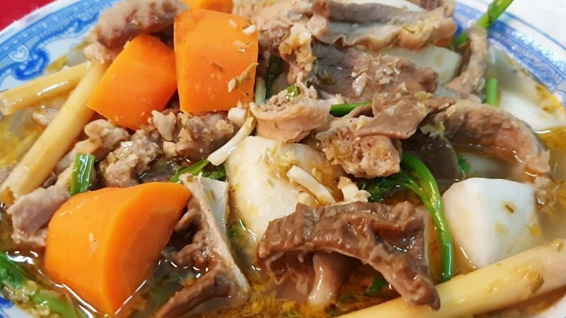 Lẩu lòng bò hầm sả Lẩu lòng bò hầm sả