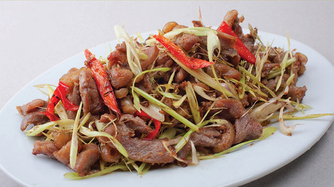 Lòng bò xào sả ớt Lòng bò xào sả ớt