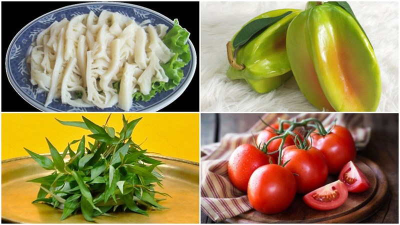 Nguyên liệu món lòng bò xào khế Nguyên liệu món lòng bò xào khế