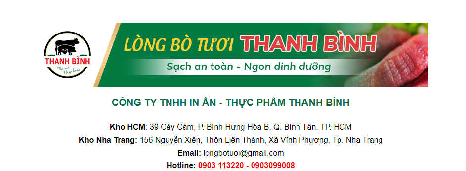 Yên tâm mua hàng tại lòng bò tươi Thanh Bình