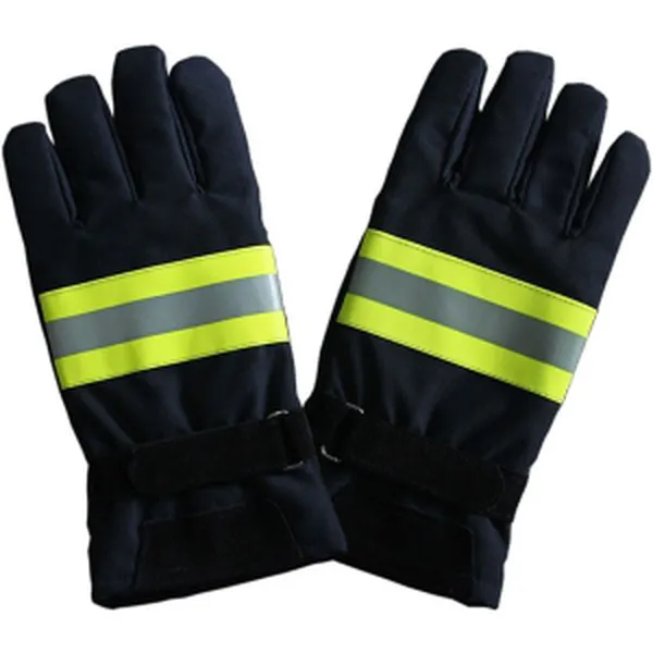 găng tay chống cháy nomex màu xanh