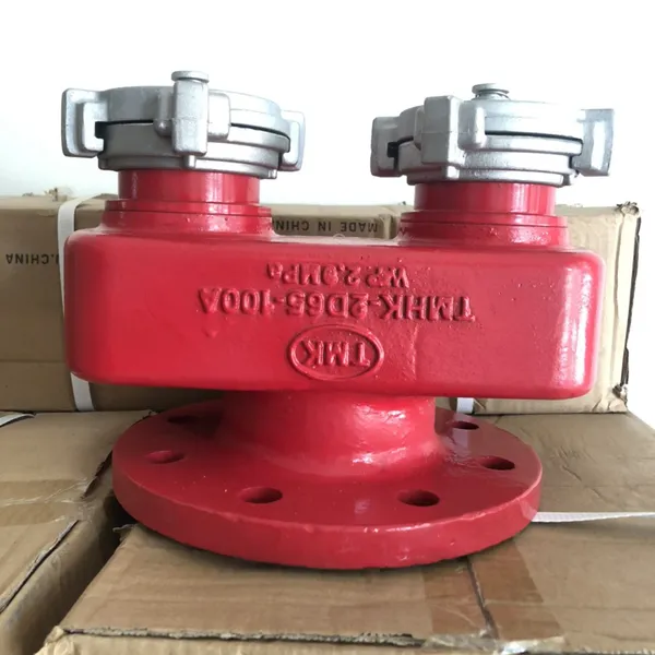 HỌNG TIẾP NƯỚC CHỮA CHÁY TOMOKEN 2 CỬA D65 x DN100 TMHK-2D65-100A
