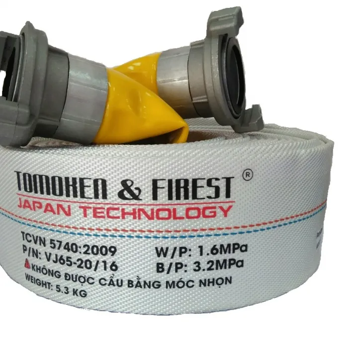 CUỘN VÒI CHỮA CHÁY TOMOKEN D65X20M 1.6 MPA KÈM KHỚP NỐI VJ65-20/16