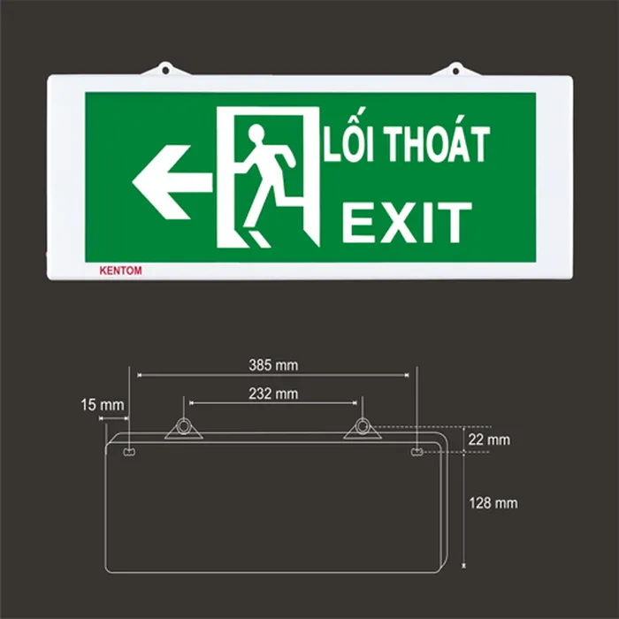 ĐÈN EXIT KENTOM KT-610,KT620, ĐÈN LỐI THOÁT KT-610,KT-620