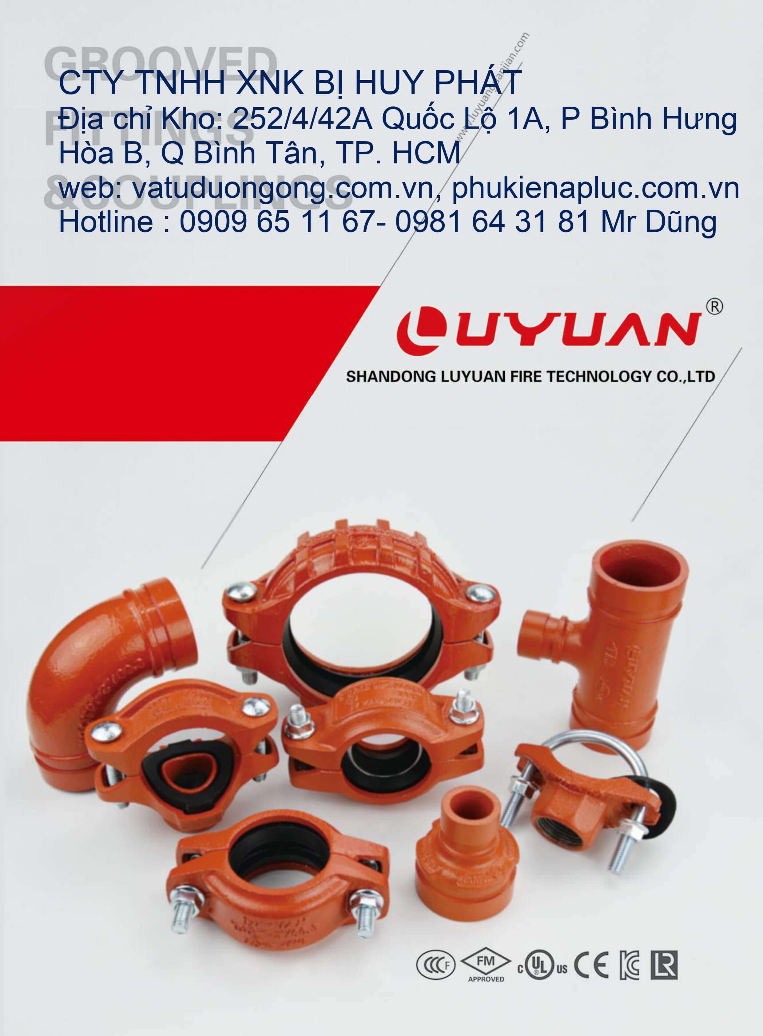 Cùm nối (Coupling) rãnh LUYUAN Cùm nối (Coupling) rãnh LUYUAN