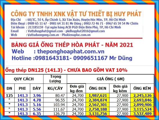 Báo giá ống kẽm Hòa Phát phi 141 tốt nhất tại TP HCM 2023 Báo giá ống kẽm Hòa Phát phi 141 tốt nhất tại TP HCM 2023