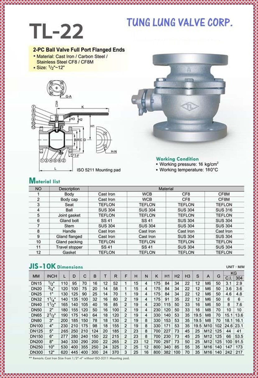 Van gang mặt bích TungLung DN32 ( phi 42) Van gang mặt bích TungLung DN32 ( phi 42)
