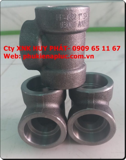 TÊ HÀN THÉP ÁP LỰC A105 CLASS 1500, 3000 ASME B16.11 TÊ HÀN ÁP LỰC THÉP A105 CLASS 1500, 3000 ASME B16.11|