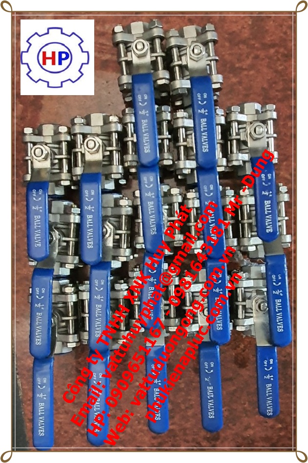 VAN BI INOX REN 304 - 316 3 MÃNH ( 3PC) DN40 ( phi 49) VAN BI INOX REN 304 - 316 3 MÃNH ( 3PC) DN40 ( phi 49)