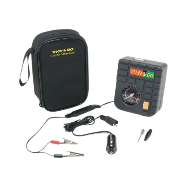 Bơm vỏ xe mini Stop&Go dùng cho mọi loại xe dùng nguồn điện bình