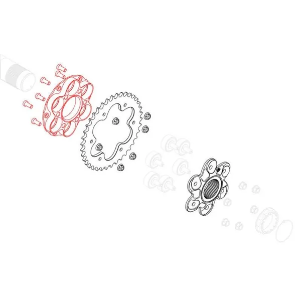 Hub đĩa sên cốt lớn CNC Racing cho Ducati V4/SFS V4