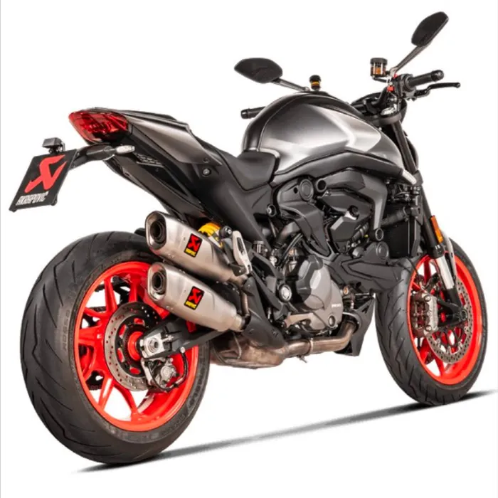 Pô Akrapovic slip-on 3/4 Ducati Monster 937 kèm co nối bỏ bầu