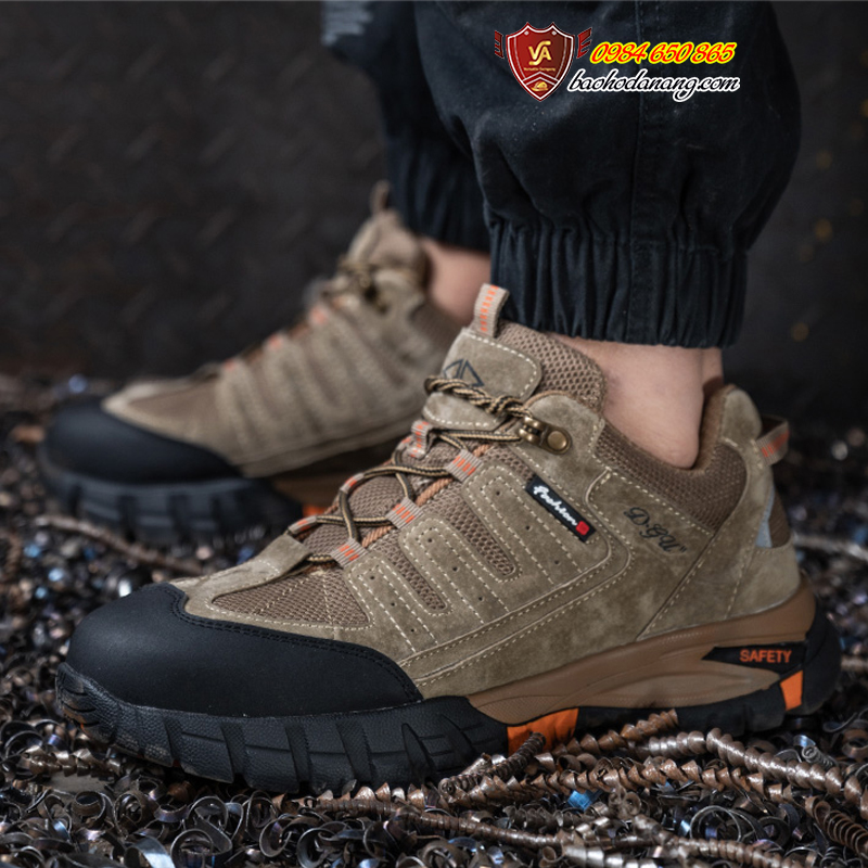 Giày Bảo Hộ Công Nhân Nam Mũi Bọc Thép Chống Va Đập Đế Chống Đâm Thủng Thoáng Khí VA03