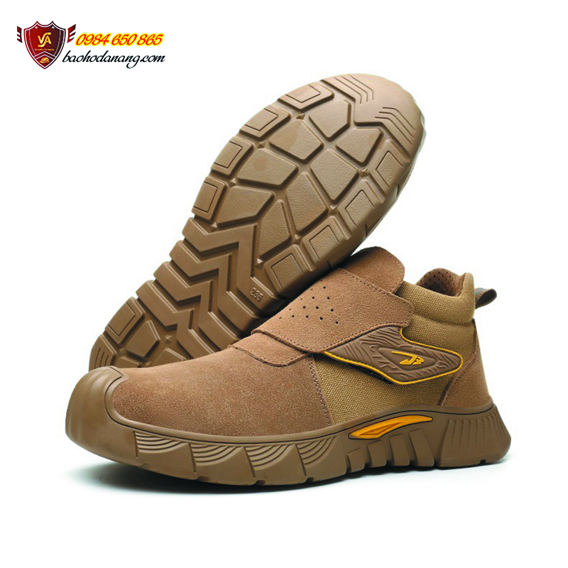 Giày bảo hộ da lộn siêu nhẹ VA23 mũi thép chống va đập, chống đâm xuyên
