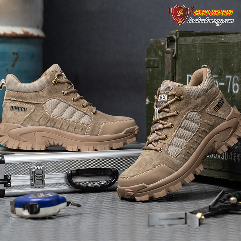 Giày Bảo Hộ Đẹp Cao Cổ Dáng Thể Thao Mũi Thép + Đế Kevlar Nhập Khẩu