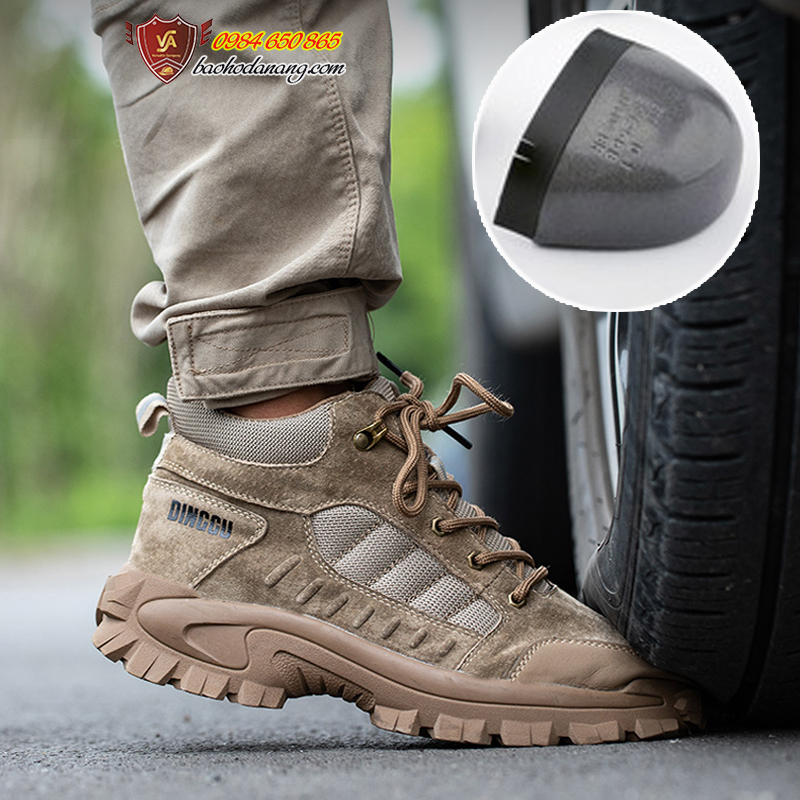 Giày Bảo Hộ Đẹp Cao Cổ Dáng Thể Thao Mũi Thép + Đế Kevlar Nhập Khẩu