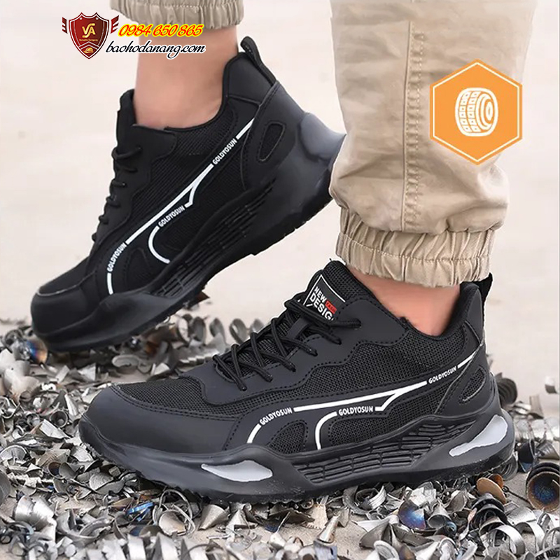 Giày Bảo Hộ Nhẹ Nhập Khẩu Dáng Thể Thao Thời Trang Chống Đâm Xuyên Mũi Thép Chống Va Đập VA11