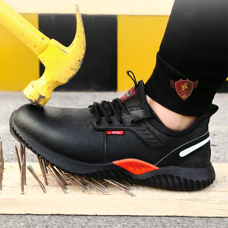 Giày bảo hộ kiểu thể thao bằng da chống nước mũi thép chống đinh chống va đập mã VA21D