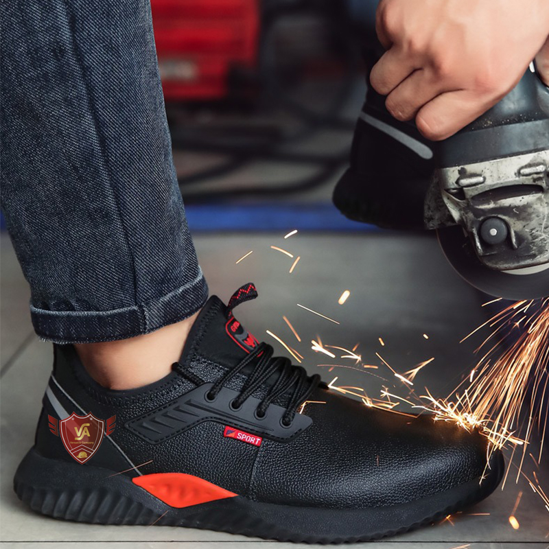 Giày bảo hộ kiểu thể thao bằng da chống nước mũi thép chống đinh chống va đập mã VA21D