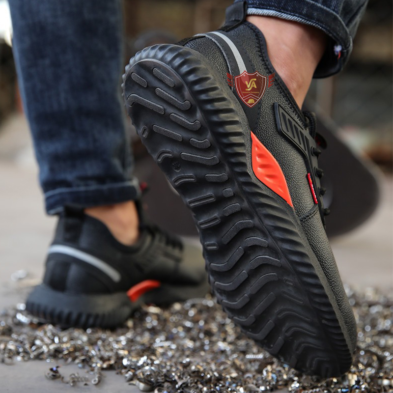 Giày bảo hộ kiểu thể thao bằng da chống nước mũi thép chống đinh chống va đập mã VA21D