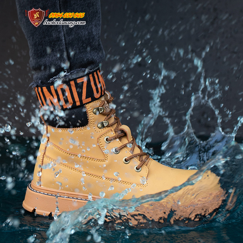 Giày Bảo Hộ Lao Động Cao Cổ Thời Trang Cá Tính Chống Đinh Chống Dập Ngón Chân Đế Chống Trượt VA15