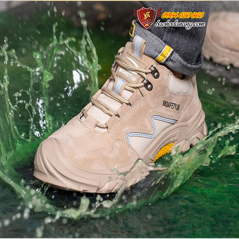 Giày Bảo Hộ Lao Động Thời Trang Nam Da Bò Mũi Thép Chống Đập Chống Đâm Thủng Thoáng Khí Chống Trượt Chống Bỏng