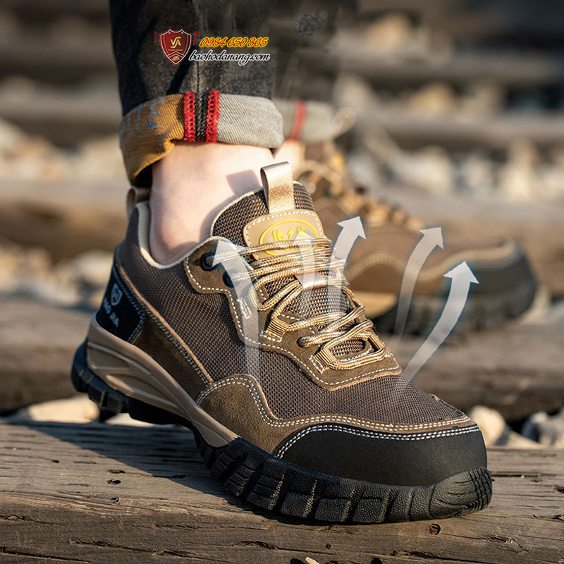 Giày bảo hộ tphcm nam siêu nhẹ thoáng khí chống va đập chống mài mòn cách điện 6KV VA17