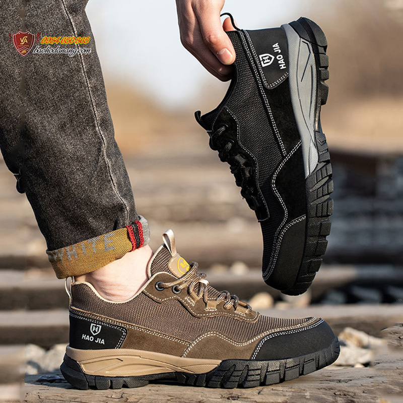 Giày bảo hộ tphcm nam siêu nhẹ thoáng khí chống va đập chống mài mòn cách điện 6KV VA17