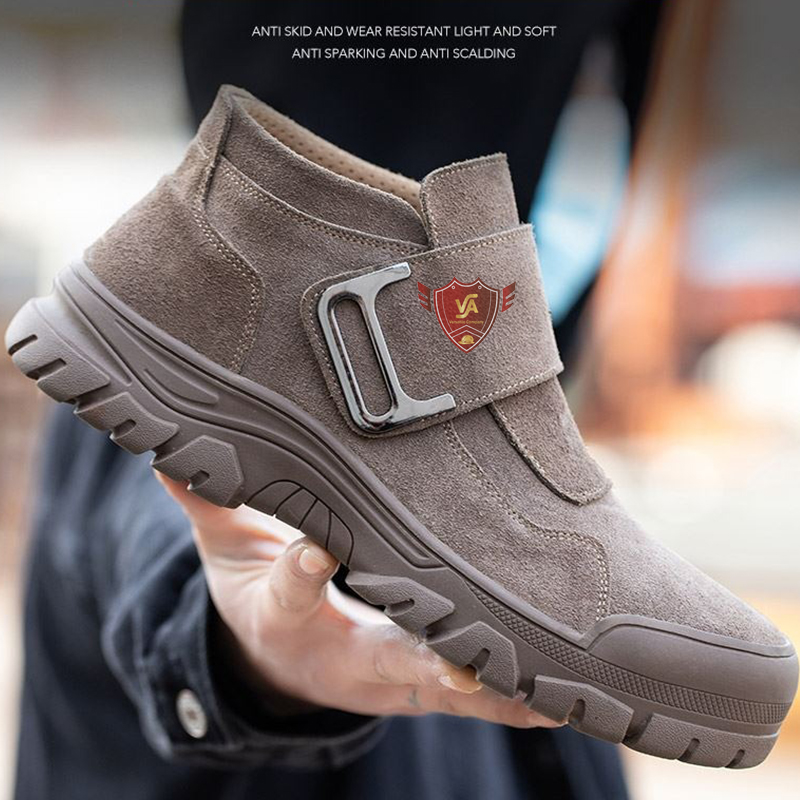 Giày chống đinh thể thao chất liệu da bò không dây cổ thấp kiểu dáng đẹp, thời trang mã VA21