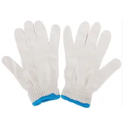 Găng tay sợi màu trắng
