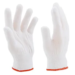 Găng tay sợi poly trắng