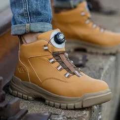 Giày bảo hộ khoá vặn cao cấp VA25 chống thấm nước, chống đinh, chống trơn trượt, thiết kế thời trang