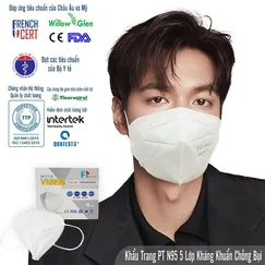 Khẩu Trang VNN95 PT Mask 5 Lớp Hộp 10 Cái Kháng Khuẩn Chống Bụi Chống Dịch