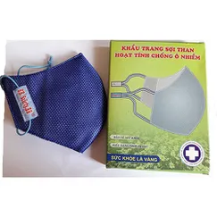 Khẩu trang than hoạt tính vải 3 lớp Sức Khỏe Là Vàng (qua tai)