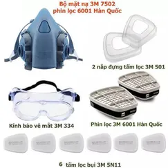 Mặt nạ chống độc 3M 7502 (kèm phin lọc)