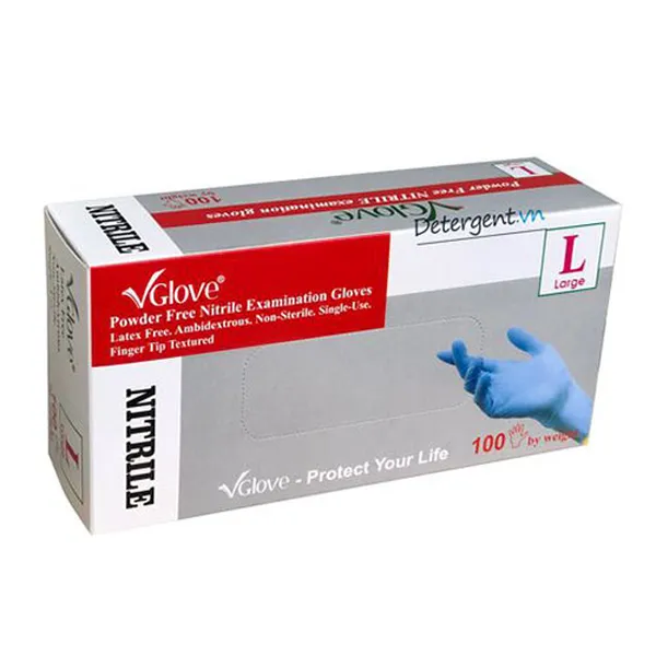 Găng tay y tế không bột Vglove-nitrile 3.6g