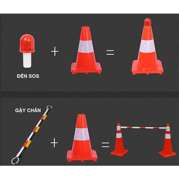 Cọc giao thông PVC (dẻo) nhỏ 30 cm