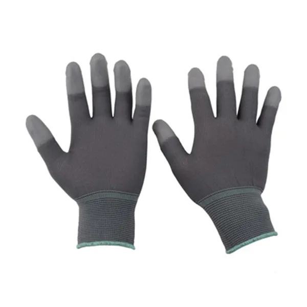 Găng tay Polyester phủ PU ngón xám