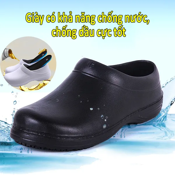 Giày chống trượt Wako siêu nhẹ dùng cho nhà bếp, bệnh viện, nhà hàng, khách sạn