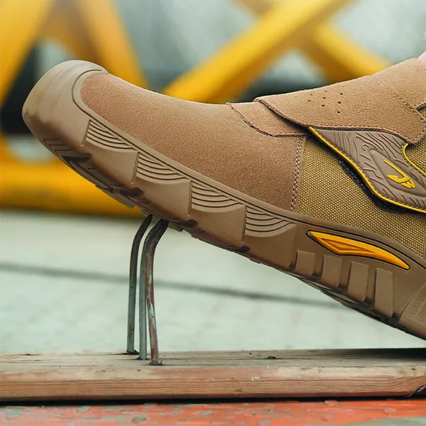 Giày bảo hộ da bò lộn siêu nhẹ VA23 mũi thép chống va đập, chống đâm xuyên