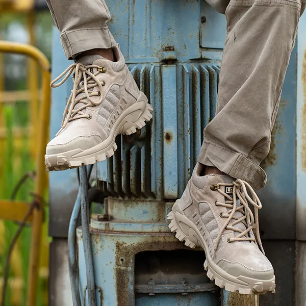 Giày Bảo Hộ Đẹp Cao Cổ Dáng Thể Thao Mũi Thép + Đế Kevlar Nhập Khẩu VA09N-MID