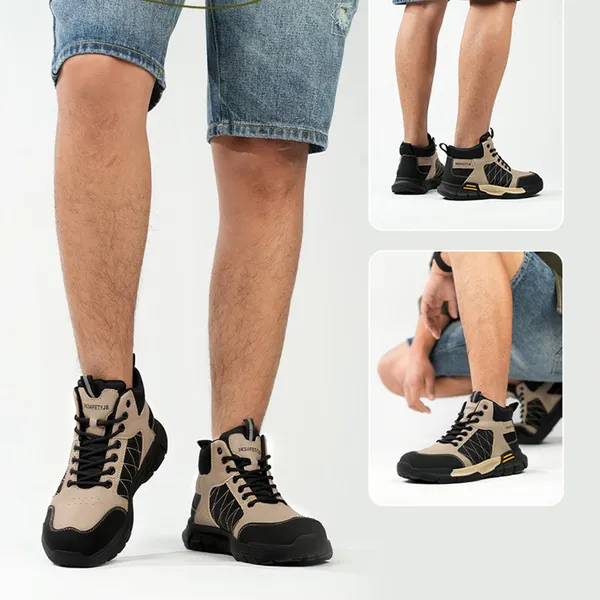 Giày bảo hộ giá tốt cao cổ, mũi thép, đế chống đinh, thể thao VA24