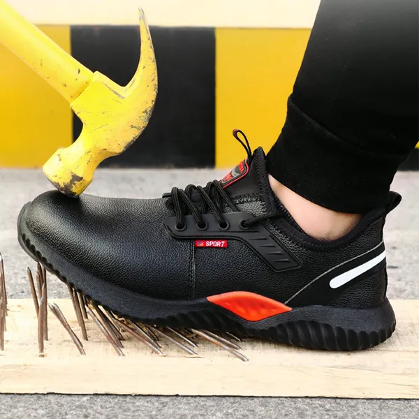 Giày bảo hộ kiểu thể thao bằng da chống nước mũi thép chống đinh chống va đập mã VA21D