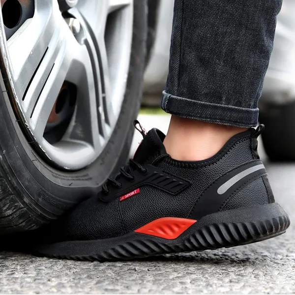 Giày bảo hộ kiểu thể thao bằng da chống nước mũi thép chống đinh chống va đập mã VA21D